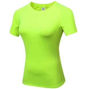 Womens Quick Dry Compression Training Yoga T-Shirts