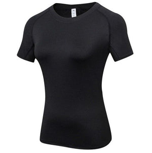 Womens Quick Dry Compression Training Yoga T-Shirts